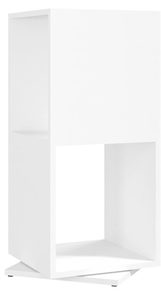 Dulap rotativ, alb, 34,5x34,5x75,5 cm, lemn prelucrat