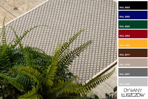 Covor sisal Floorlux 50002 Romburi şampanie si taupe