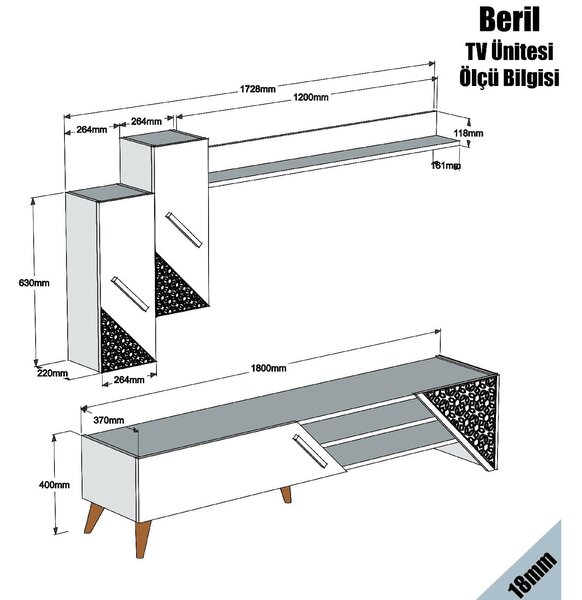 Mobilier living Berny (crem). 1088599