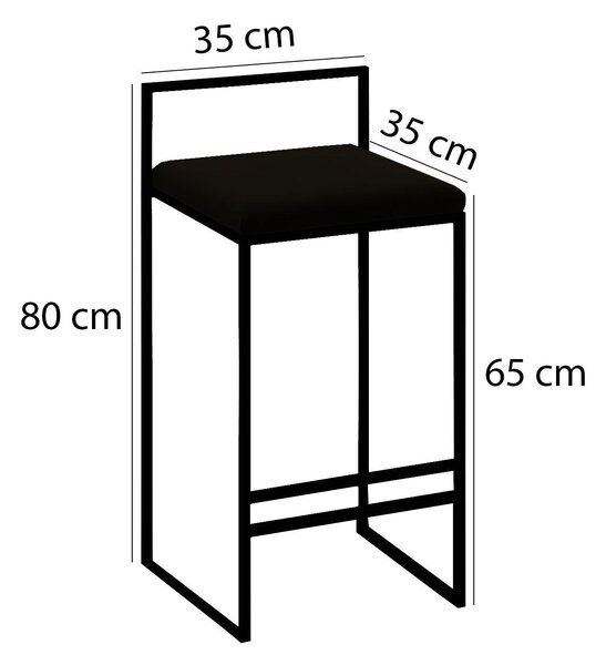 Scaun tip bar Nathaniel (Gri). 1089654