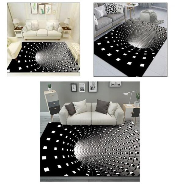 Covor antiderapant cu iluzie 3D, 50 x 80 cm
