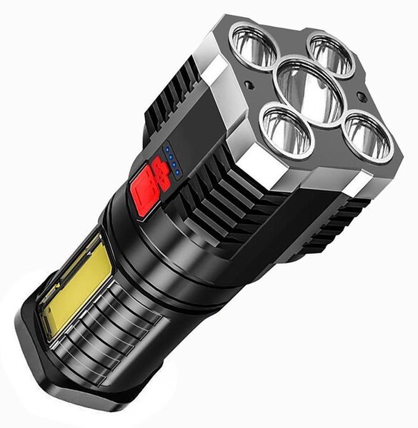 Set 2 x Lanterna de mana 6 LED, 1200 mAh, incarcare USB
