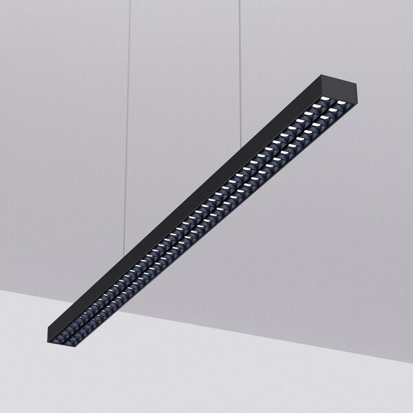 Arcchio LED lampă suspendată de birou Jolinda, negru, 118cm, sus/jos, Negru, Studiu / Birou, Metal, Modern