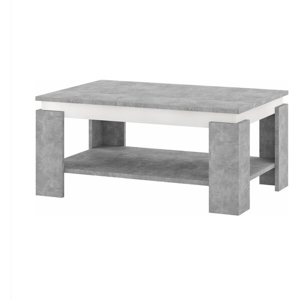 Măsuță de cafea PIANO (beton + alb). 1091516