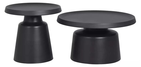 Set măsuțe de cafea Nerox - negru mat