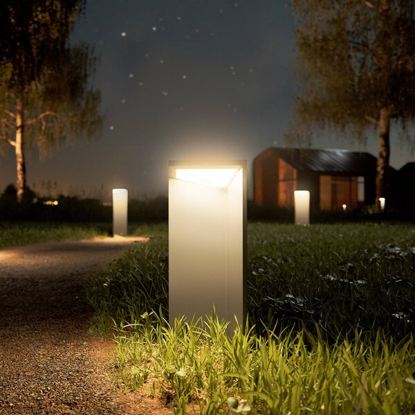 Sigor Lumină solară reîncărcabilă cu LED-uri Nusolar antracit, înălțime 34cm, reglabil, Negru, Metal, Modern, Lumini solare
