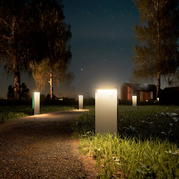 Sigor Lumină solară reîncărcabilă cu LED-uri Nusolar antracit, înălțime 34cm, reglabil, Negru, Metal, Modern, Lumini solare