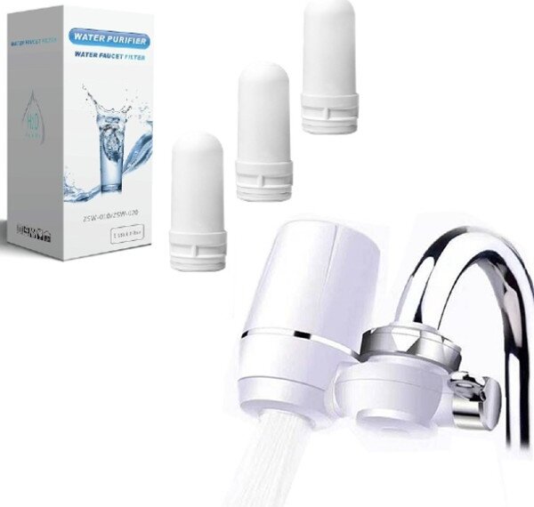 Robinet cu filtru pentru purificarea apei + Set 3 filtre rezerva