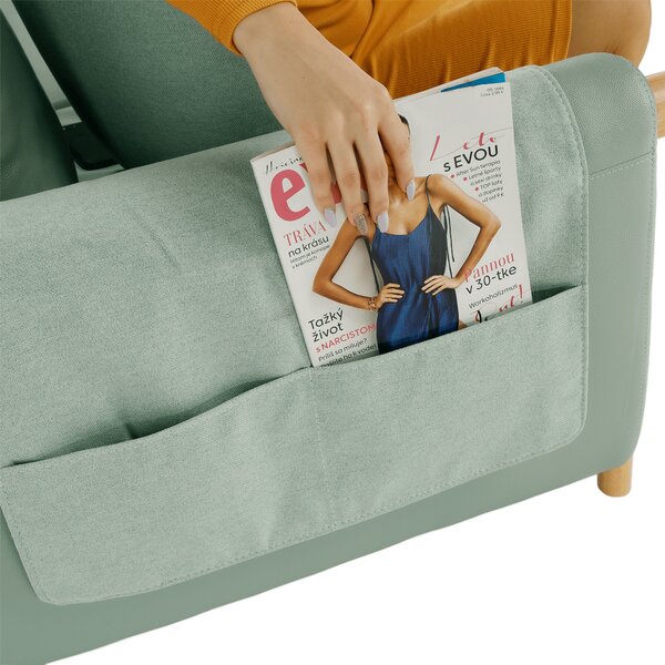 KONDELA Canapea complet tapiţată 3 locuri, piele / piele ecologică neomint, LINSY