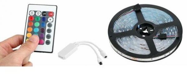 Set 4 x Banda LED RGB multicolor cu telecomanda 5 M