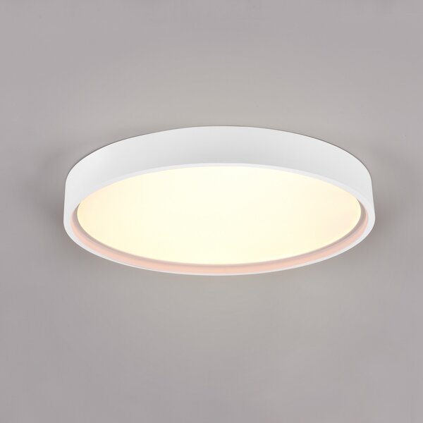 Trio Lighting Doha plafonieră LED, CCT, alb mat, Alb, Camera de zi / sufragerie, Metal, Perete rotund