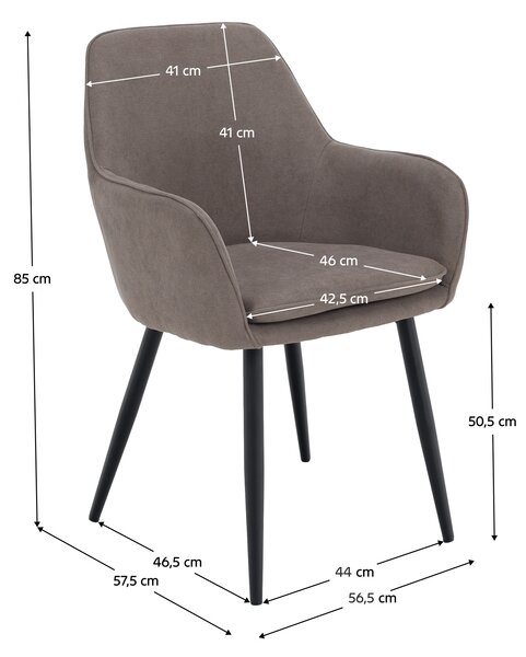 KONDELA Fotoliu de design,gri-maroniu Taupe/negru, ILKOM