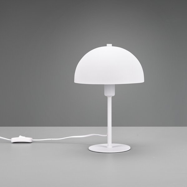 Trio Lighting Lampă de masă Nola, înălțime 30 cm, alb, Alb, Camera de zi / sufragerie, Metal, Scandinavă