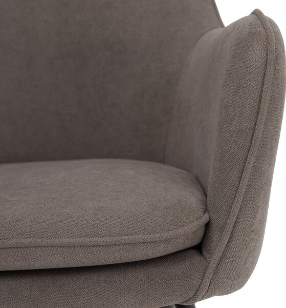 KONDELA Fotoliu de design,gri-maroniu Taupe/negru, ILKOM