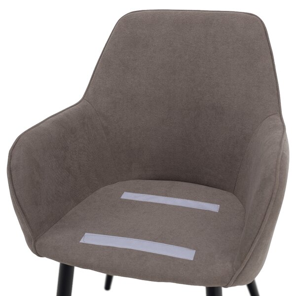 KONDELA Fotoliu de design,gri-maroniu Taupe/negru, ILKOM