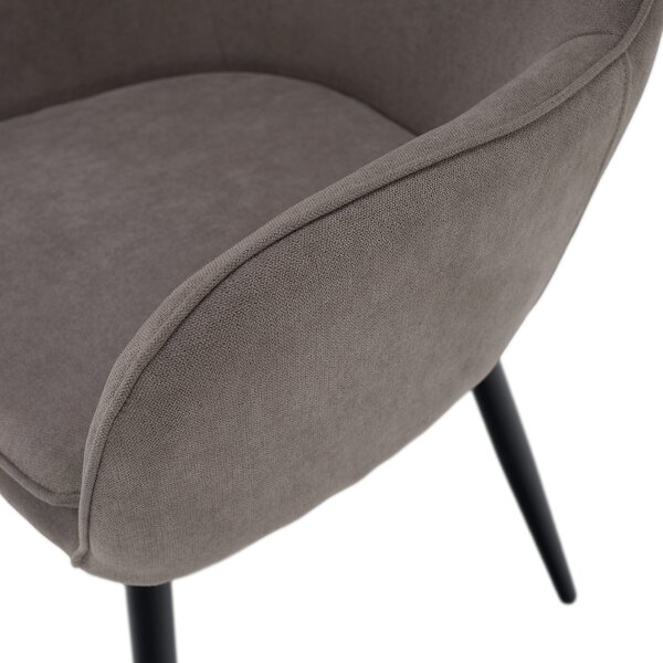 KONDELA Fotoliu de design,gri-maroniu Taupe/negru, ILKOM