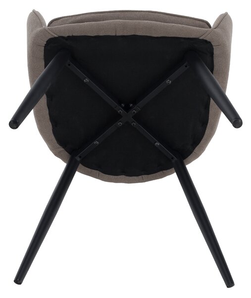 KONDELA Fotoliu de design,gri-maroniu Taupe/negru, ILKOM