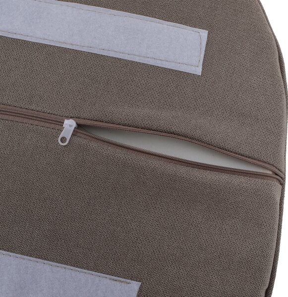 KONDELA Fotoliu de design,gri-maroniu Taupe/negru, ILKOM