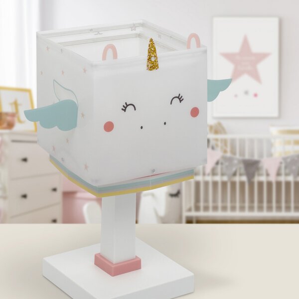 Dalber Little Unicorn lampă de masă cameră copil, Alb, Camera copiilor