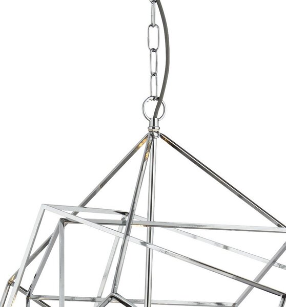 Searchlight Cube lampă suspendată cu abajur colivie, reglabil, Metalic, Camera de zi / sufragerie, Metal, Modern