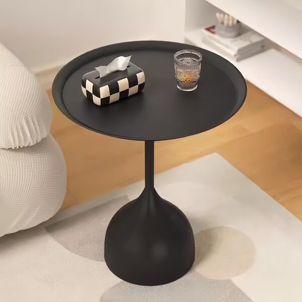 KONDELA Măsuţe de cafea, set de 2 buc., metal negru, NUBO