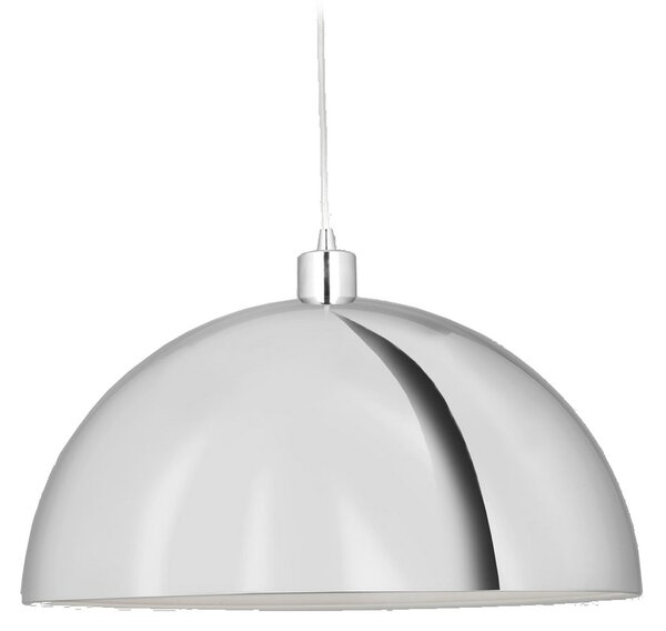 Aluminor Lampă suspendată Dome, Ø 50 cm, crom, reglabil, Metalic, Camera de zi / sufragerie, Metal