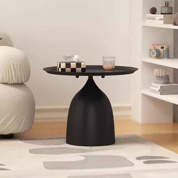 KONDELA Măsuţe de cafea, set de 2 buc., metal negru, NUBO