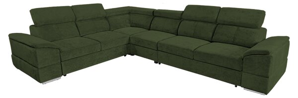 KONDELA Colţar, ţesătură verde închis Sereno, SEGORIA LUX