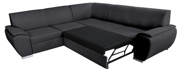 KONDELA Set canapea, material textil gri închis, stânga, AMILA ROH