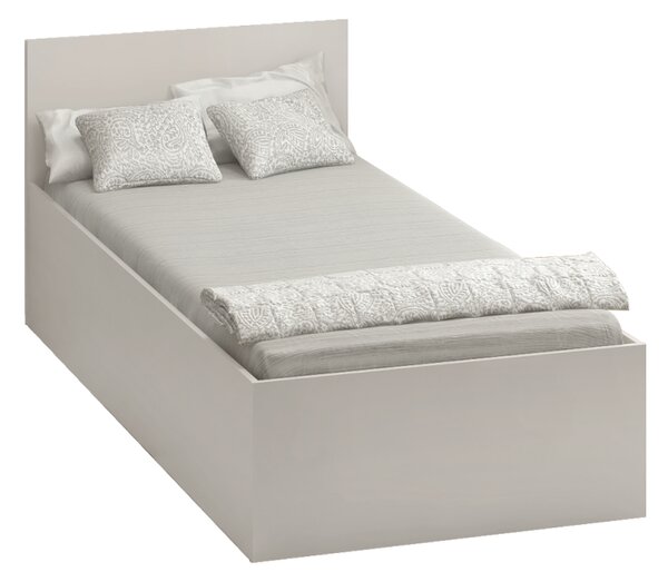KONDELA Pat cu somieră metalic şi spaţiu de depozitare, 90x200, caşmir, DOLI