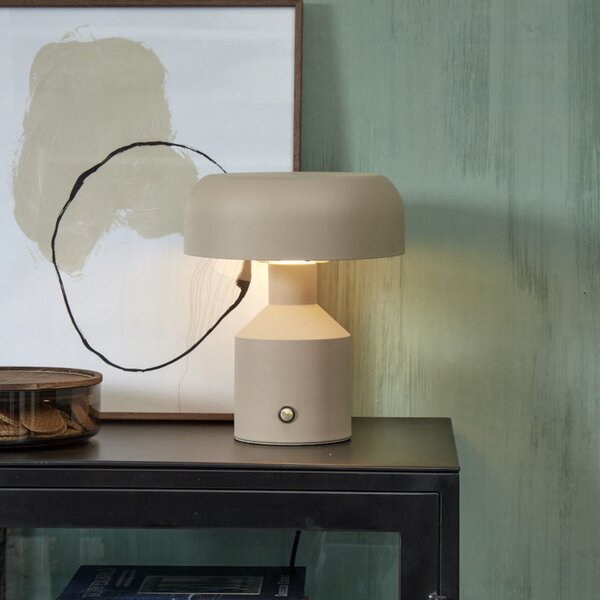 IT´S ABOUT ROMI IT'S Lampă de masă Porto, 30 cm, culoare nisip, metal, Bej, Camera de zi / sufragerie, Metal, Scandinavă