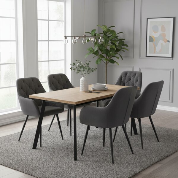 KONDELA Fotoliu de design, material Velvet gri închis, VERIO NEW