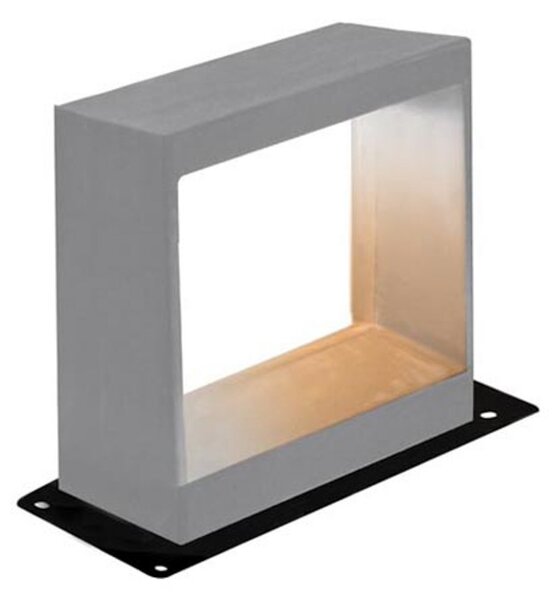 Zambelis Lampă LED cu soclu E190, beton, înălțime 35 cm, Gri, Beton, Modern