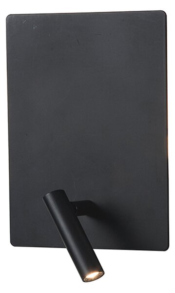 Zambelis Lumină de lectură LED H41, reglabilă, negru mat, Negru, Camera de zi / sufragerie, Metal, Modern, Soclu de perete jos