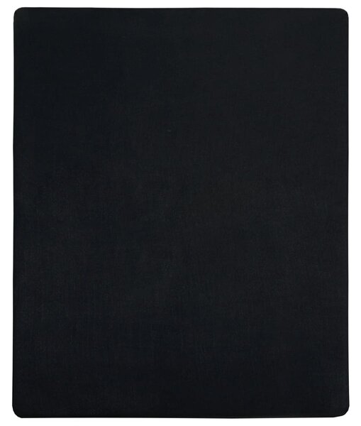 Cearșaf de pat cu elastic, negru, 100x200 cm, bumbac