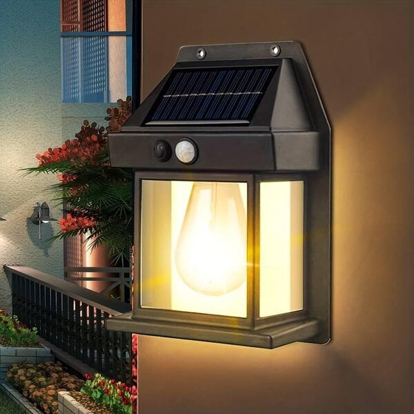 Set 4 x Lampa solara de perete, senzor de miscare, LED 3W