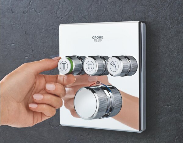 Grohe Grohtherm SmartControl baterie cadă-duș ascuns cu termostat StarLight Chrome 29126000