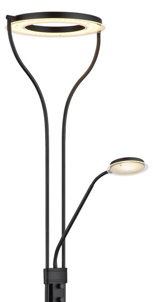 Globo Lanternă de plafon Ebro LED cu lampă lectură LED, dimabil, reglabil, Negru, Camera de zi / sufragerie, Metal, Modern