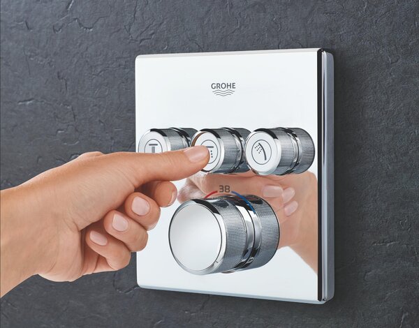 Grohe Grohtherm SmartControl baterie cadă-duș ascuns cu termostat StarLight Chrome 29126000