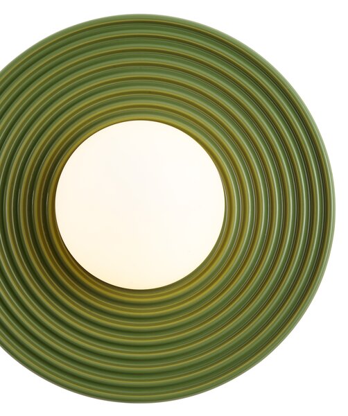 Plafonieră retro verde cu sticlă opal - Lila