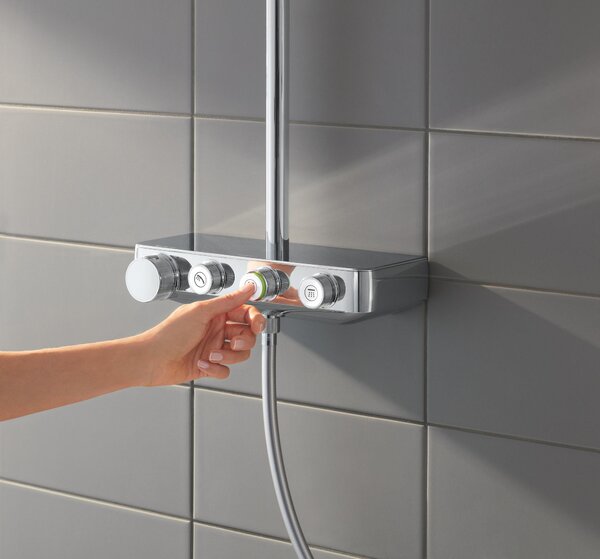 Grohe Euphoria set de duș perete cu termostat cu duș de ploaie StarLight Chrome 26508000