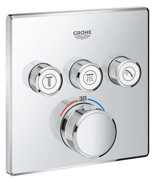Grohe Grohtherm SmartControl baterie cadă-duș ascuns cu termostat StarLight Chrome 29126000