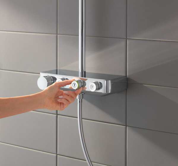 Grohe Euphoria set de duș perete cu termostat cu duș de ploaie StarLight Chrome 26508000