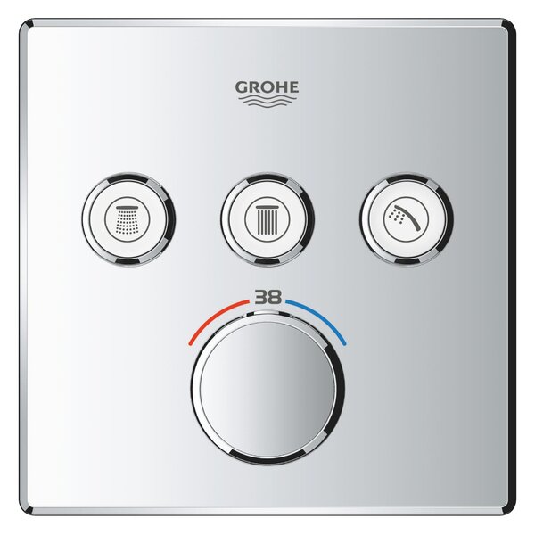 Grohe Grohtherm SmartControl baterie cadă-duș ascuns cu termostat StarLight Chrome 29126000