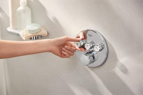 Grohe Grohtherm SmartControl baterie cadă-duș ascuns cu termostat StarLight Chrome 29121000
