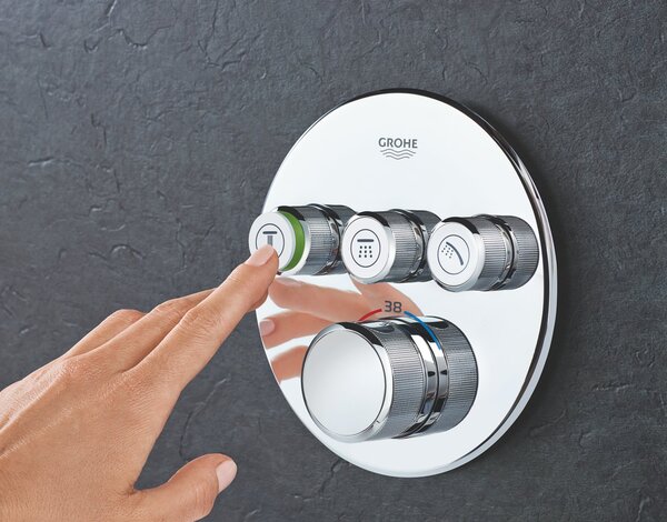 Grohe Grohtherm SmartControl baterie cadă-duș ascuns cu termostat StarLight Chrome 29121000