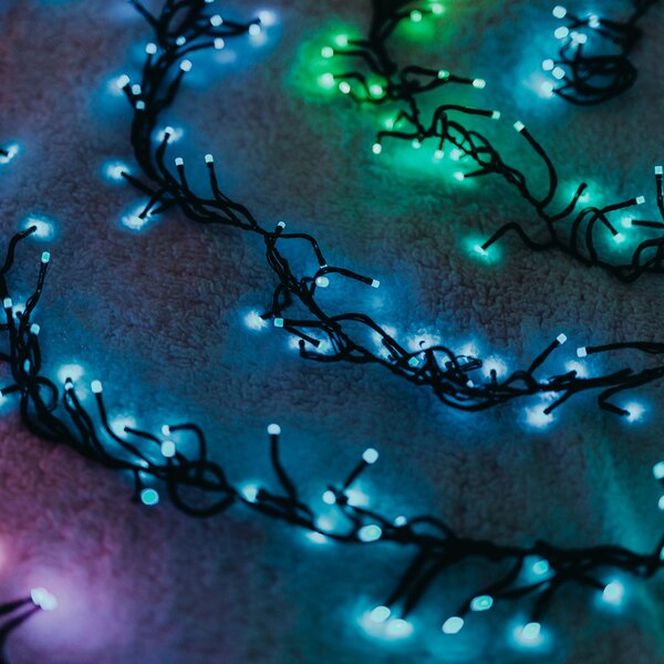 Twinkly Ghirlandă luminoasă LED, RGBW, verde, 400 LED-uri, 6m, CH, reglabil, Verde, Plastic