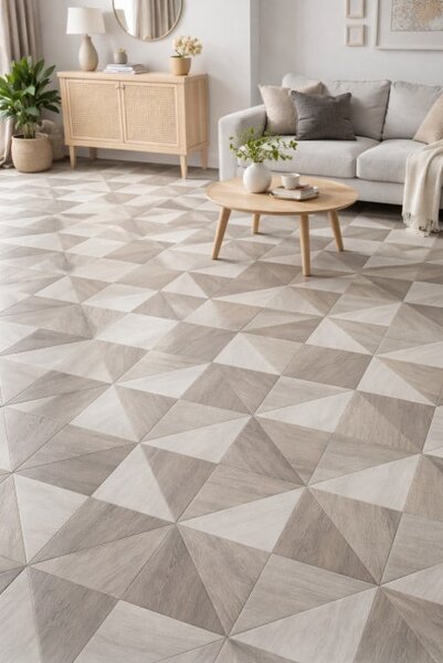 Linoleum Model Parchet KEMPSTON 090L, Latime 200 cm, Crem 200 x 400