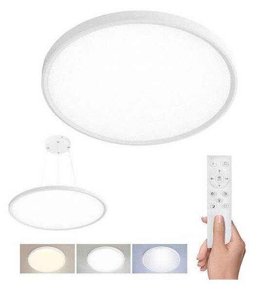 Solight WO8022 - Plafonieră LED aplicată/suspendată, LED/40W/230V 3000-6500K + telecomandă
