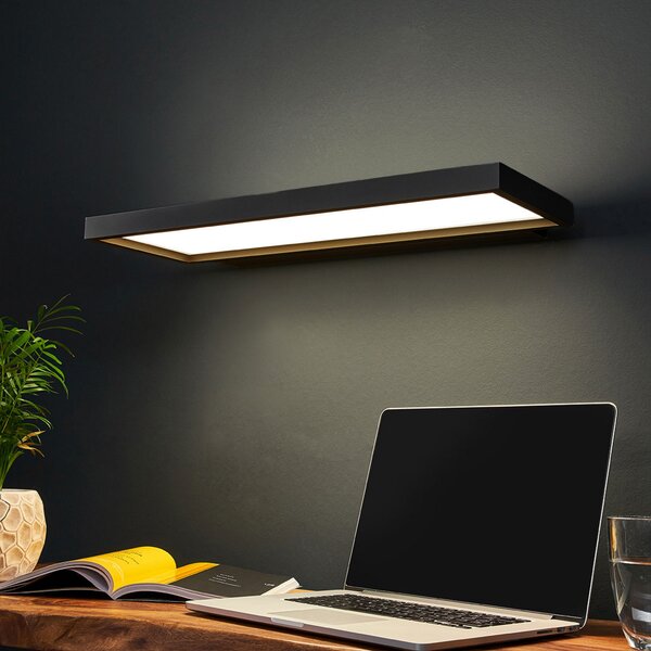 Arcchio Rick aplică LED birou, negru, alb neutru, reglabil, Negru, Studiu / Birou, Plastic, Modern